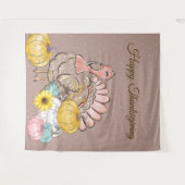 Tenture Dîner d'action de grâces dinde Turquie Citrouilles (Devant (Horizontal))