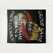 Tenture Dîner Happy Hour Filles Garçons Soirée 2024 Vin (Devant (Horizontal))