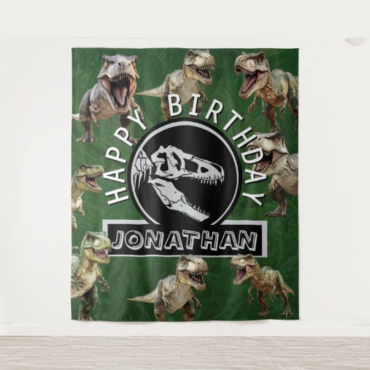 Tenture Dino-Mite Anniversaire (Devant)
