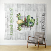 Tenture Dinosaur Anniversaire de la fête (En situation (horizontale))