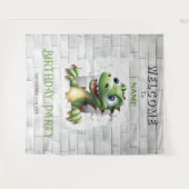 Tenture Dinosaur Anniversaire de la fête (Devant (Horizontal))