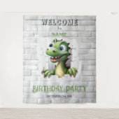 Tenture Dinosaur Anniversaire de la fête (Devant)