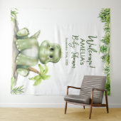 Tenture Dinosaur Baby shower (En situation (horizontale))