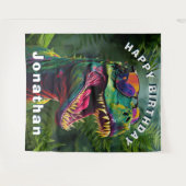 Tenture Dinosaur Coo l T Rex Jungle Anniversaire (Devant (Horizontal))