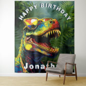 Tenture Dinosaur Jungle Anniversaire de enfant fond (En situation)