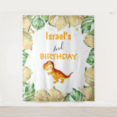 Tenture Dinosaure BIRTHDAY Gold Backdrop (Devant)