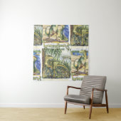 Tenture Dinosaure Era : Illustration du paysage aquarelle (En situation)