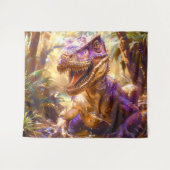 Tenture Dinosaure Violet (Devant (Horizontal))