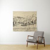 Tenture Dinosaures classiques (En situation (horizontale))