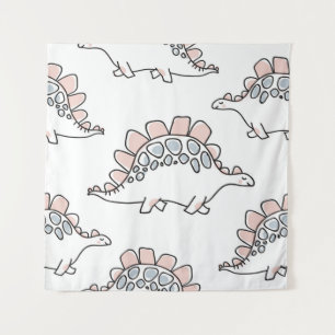 Tenture Dinosaures de Doodle : Amusant Dessiné À La Main.