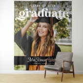 Tenture Diplômé Boho Chic Tendance Promotion 2025 Remise d (En situation)