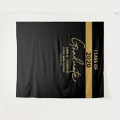 Tenture Diplômé de la promotion noire 2020 graduation (Devant (Horizontal))