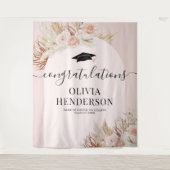 Tenture Diplôme d'Herbe des Pampas Roses (Devant)