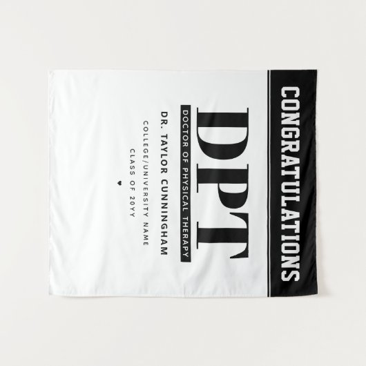 Tenture Diplômé en thérapie physique DPT moderne (Devant (Horizontal))