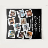 Tenture Diplômé Noir et Blanc Photo Insta Surnoms École (Devant (Horizontal))