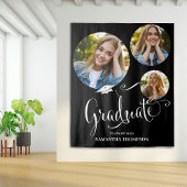 Tenture Diplômé noir et blanc Photo Party