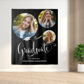 Tenture Diplômé noir et blanc Photo Party