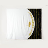 Tenture Diplômé Or Noir Élégant (Devant (Horizontal))