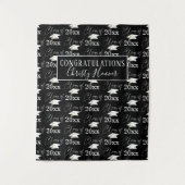 Tenture Diplômé PROMOTION DE Script Nom Photo Accessoire N (Devant)