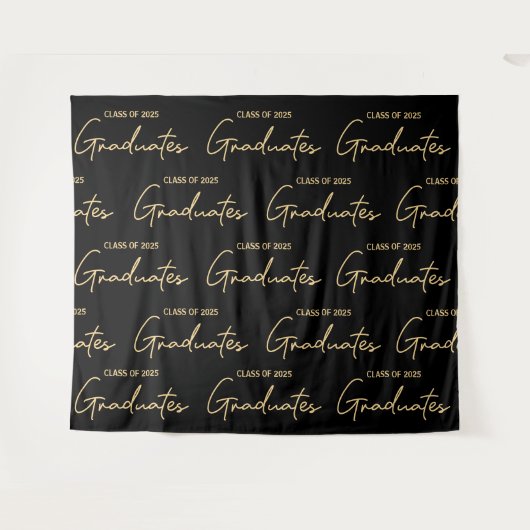 Tenture Diplômés de la promotion 2025 de Black Gold (Devant (Horizontal))