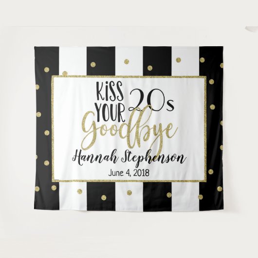Tenture dire au revoir à vos 20 ans prop photo 30e anniver (Devant (Horizontal))