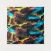 Tenture Disco Ikat Motif. Arrière - plan d'art sale coloré (Devant (Horizontal))