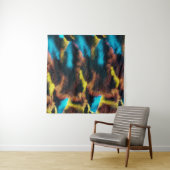 Tenture Disco Ikat Motif. Arrière - plan d'art sale coloré (En situation)