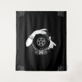 Tenture Diseur de bonne aventure mystique noir Fête mystiq (Devant)