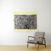 Tenture Disjonction, Dessin d'encre (En situation (horizontale))