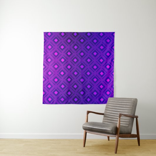 Tenture Disposition violet clair avec lignes, rectangle. b (En situation (horizontale))