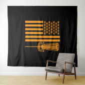 Tenture Disque Golf Halloween USA DRAPEAU POUR DISCGOLF PL (En situation (horizontale))