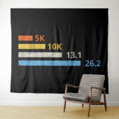 Tenture Distances de course I - 5K 10K 13,1 26,2 Marathoni (En situation (horizontale))