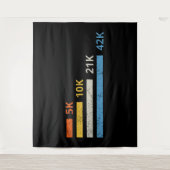 Tenture Distances de course II - 5K 10K 21K 42K Marathoner (Devant)