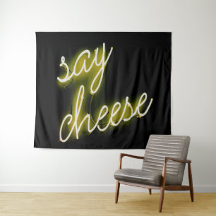 Tenture Dites feu de néon au fromage