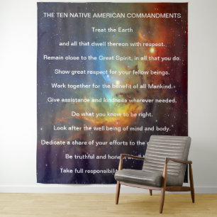 Tenture Dix commandements amérindiens