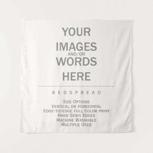 Tenture DIY - Dessus de lit 144 cm x 144 cm / (Devant)