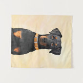 Tenture Doberman Pinscher Peinture non découpée Art origin (Devant (Horizontal))