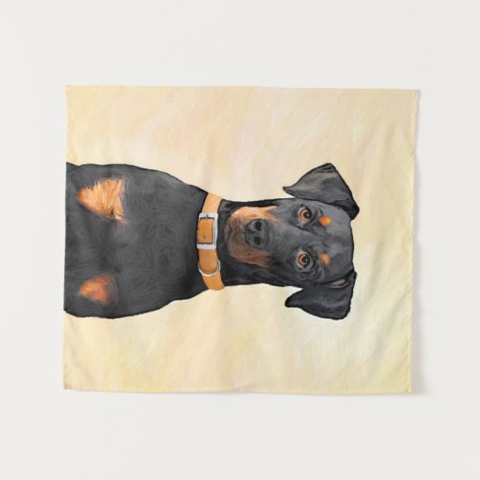 Tenture Doberman Pinscher Peinture non découpée Art origin (Devant (Horizontal))
