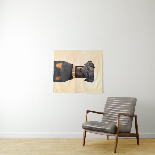 Tenture Doberman Pinscher Peinture non découpée Art origin (En situation (horizontale))