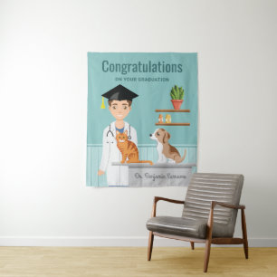 Tenture Docteur Vétérinaire Diplômé Vétérinaire DVM Félici