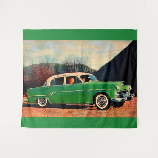 Tenture Dodge Royal V8 1954 en vert (Devant (Horizontal))