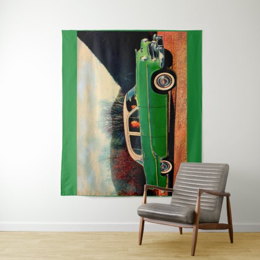 Tenture Dodge Royal V8 1954 en vert (En situation)