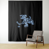 Tenture Dog Silhouette Golden Retriever Labrador Hockey  (En situation)