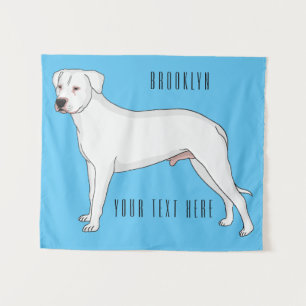 Tenture Dogo argentino dessin animé pour chien