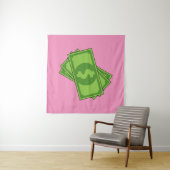 Tenture Dollar de l'argent du dessin (En situation (horizontale))