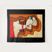 Tenture Dollup Redhead Femmes Beau Cubisme (Devant (Horizontal))