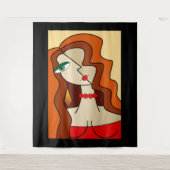 Tenture Dollup Redhead Femmes Beau Cubisme (Devant)