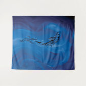 Tenture Dolphine bleue (Devant (Horizontal))