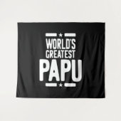 Tenture Don du plus grand Père Papu du monde (Devant (Horizontal))