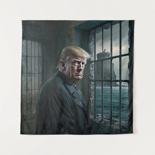 Tenture Donald Trump à la prison d'Alcatraz (Devant)